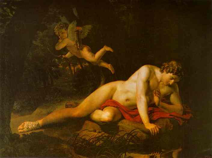 Rousseau s'amuse de l'image de Narcisse 
