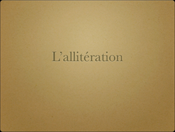 L'alliteration