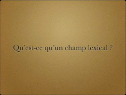 Qu'est-ce qu'un champ lexical