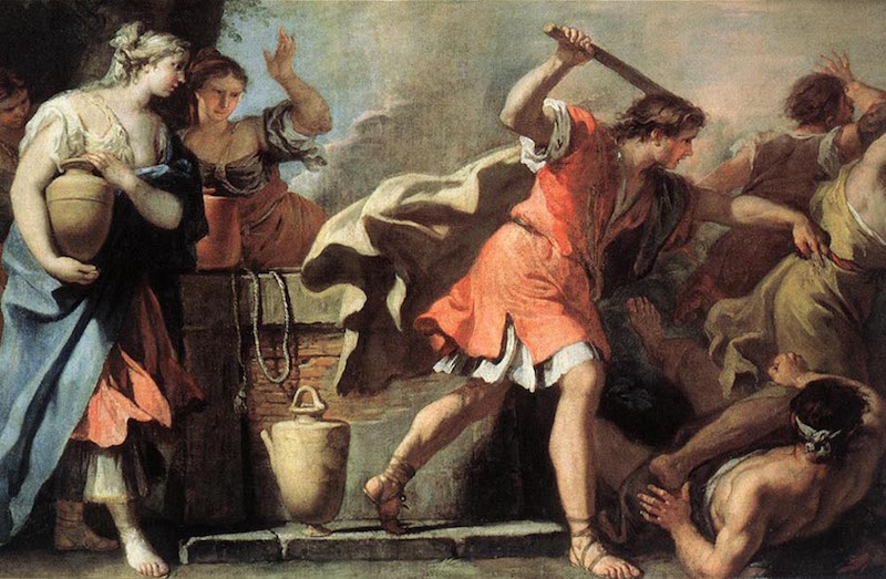 Moïse défendant les filles de Jethro de Sebastiano Ricci