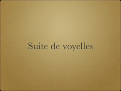 Suite de voyelles