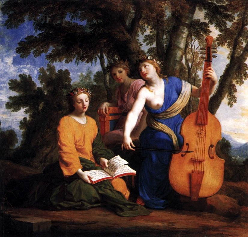 Melpomène, Érato et Polymnie