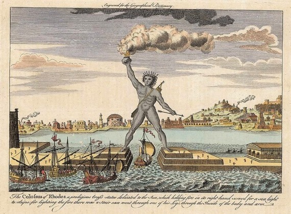 La statue de bronze d'Hélios