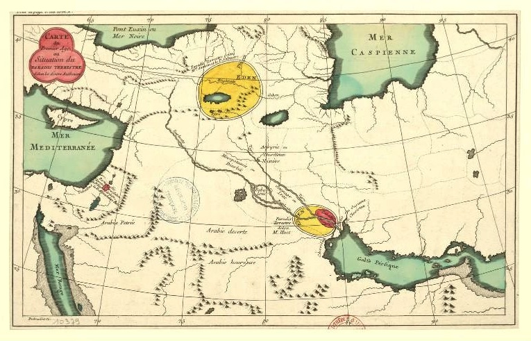 Carte du premier âge ou situation du paradis terrestre