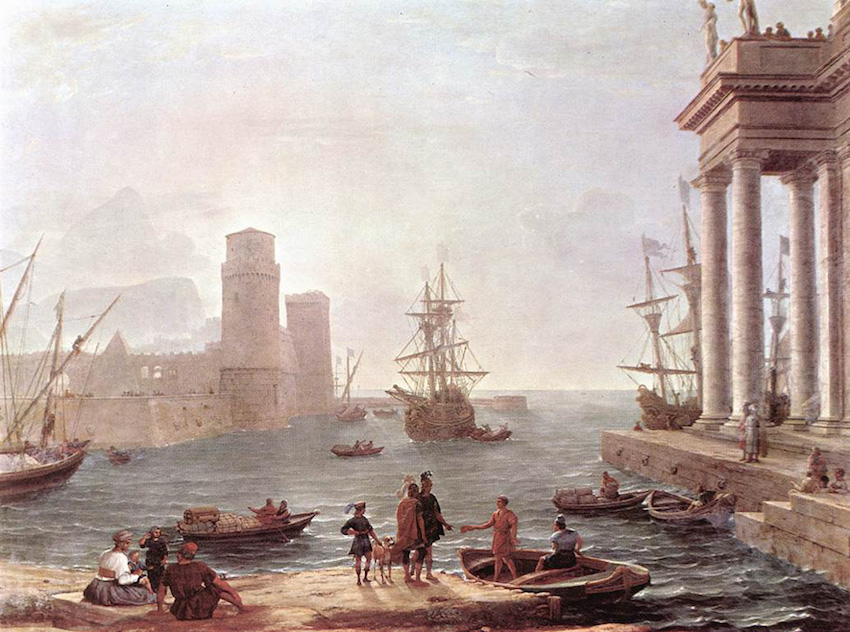 "Départ d'Ulysse du pays des Phéaciens;" de Claude Lorrain