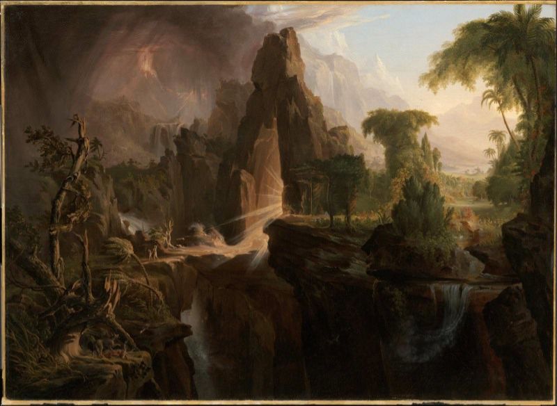 L'expulsion du jardin d'Eden de John Martin