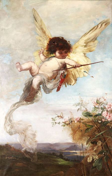 "Cupidon avec un arc" de Julius Kronberg (Wikipédia)