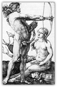 Apollon et Diane de Dürer