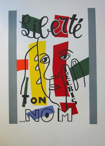 Illustration du poème Liberté de Paul Éluard.
