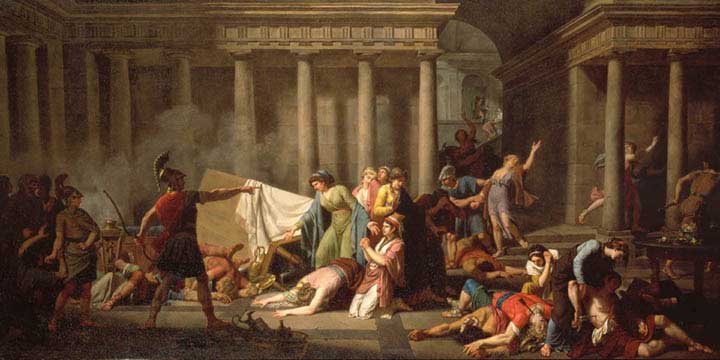 "Ulysse de retour dans son palais, après avoir tué les amants de Pénélope" de Nicolas-André Monsiau
