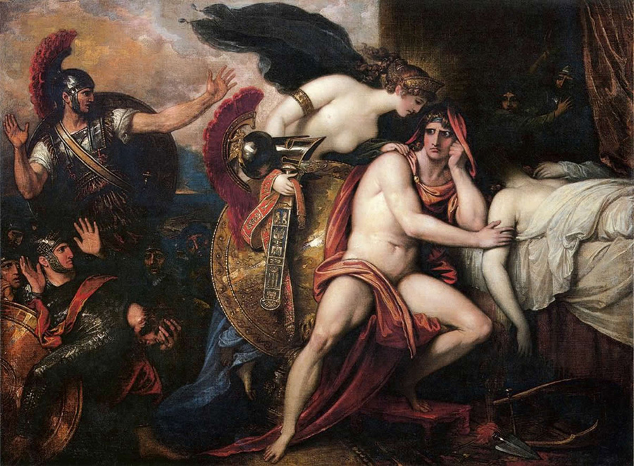 « Thétis apporte à Achille ses armes » de Benjamin West