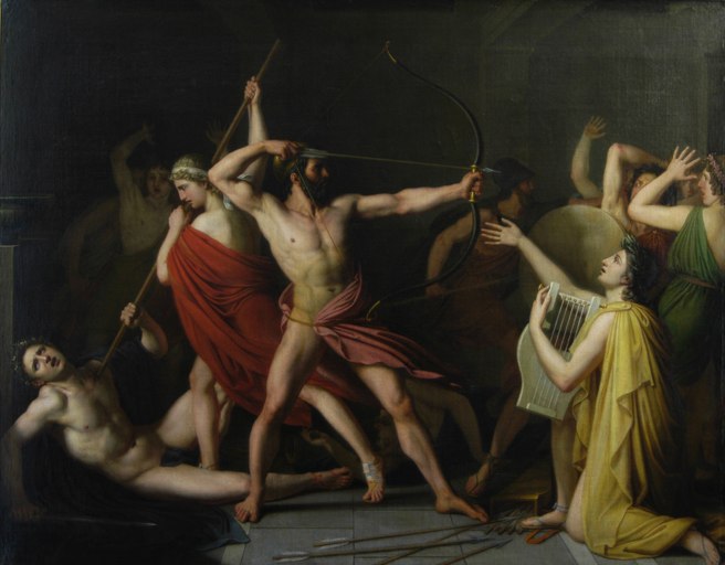 "Ulysse et Télémaque poursuivants les prétendants de Pénélope" de Thomas Degeorge
