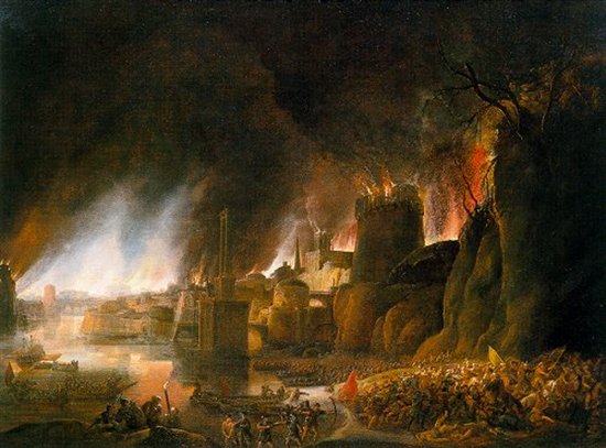 "Troie incendié" de Simon de Vlieger