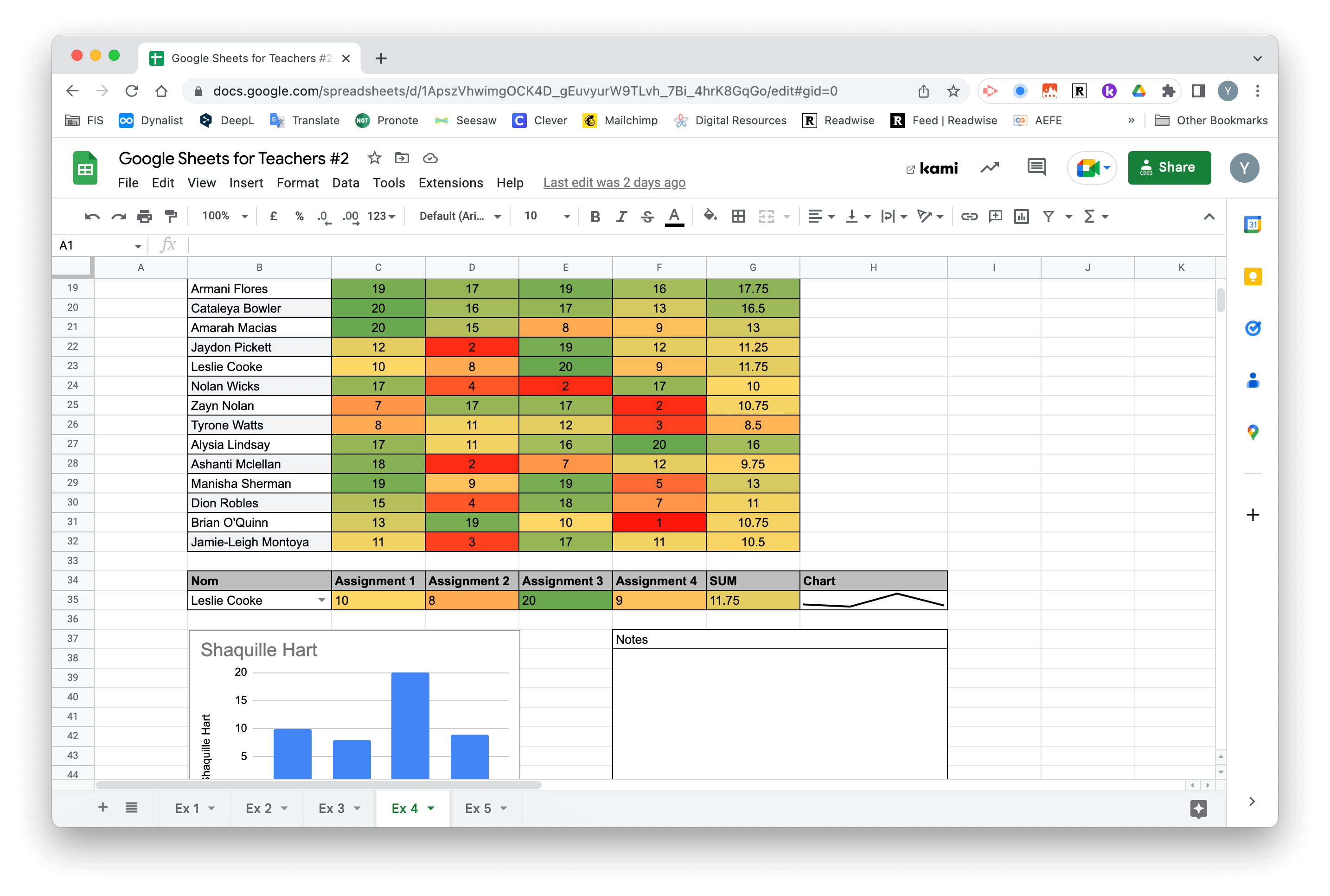 Google Sheets for Teachers