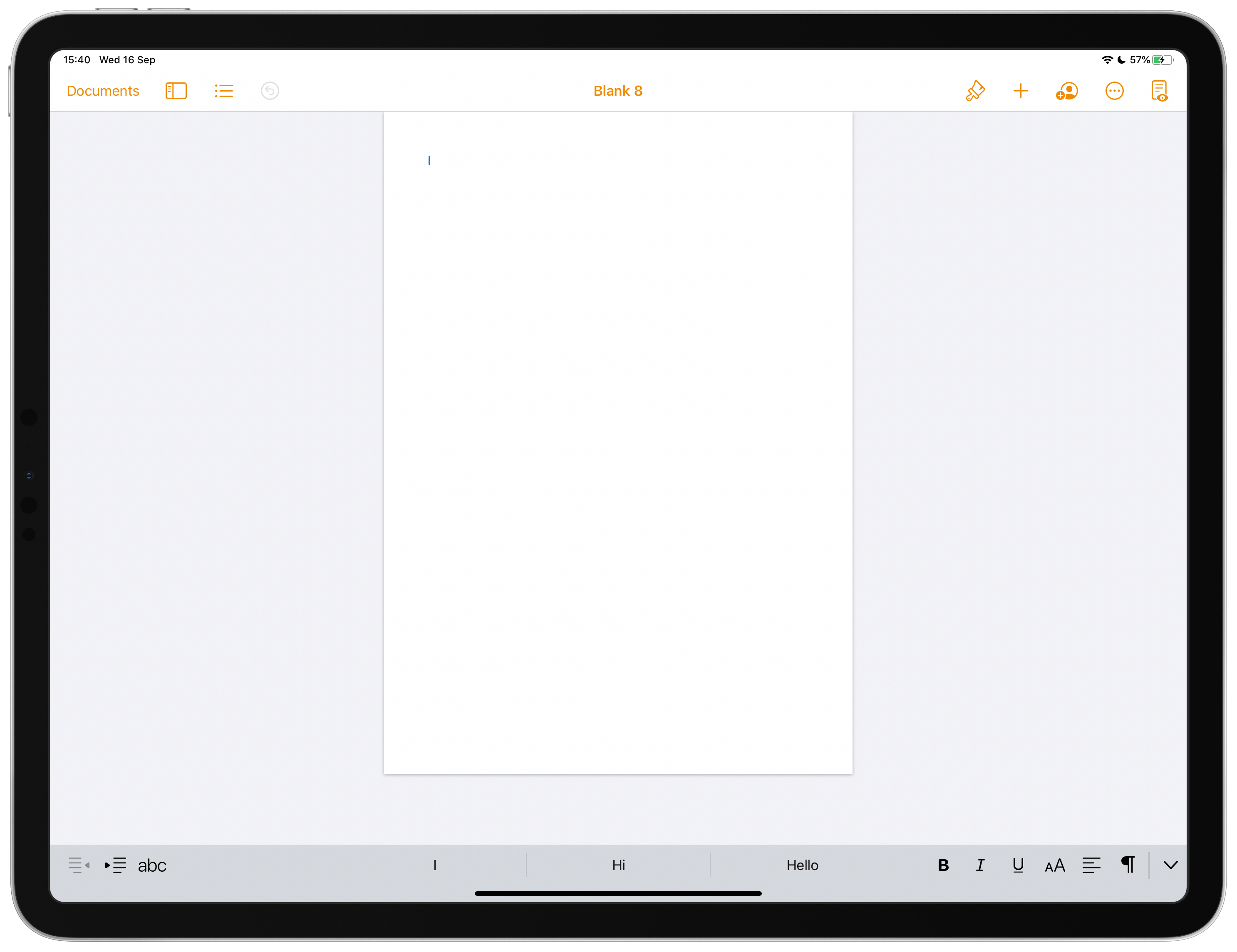 A blank document