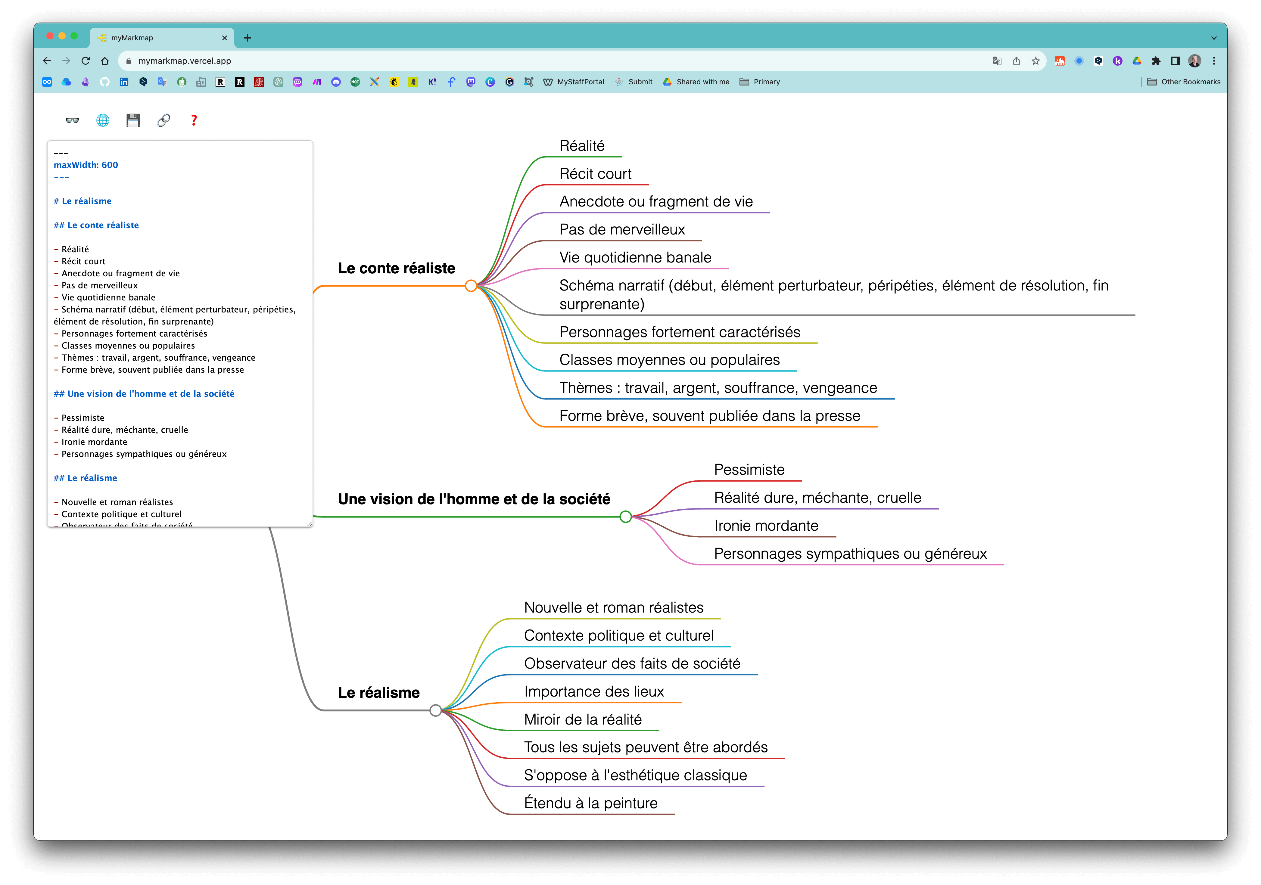 Se rendre dans myMarkmap pour créer sa carte