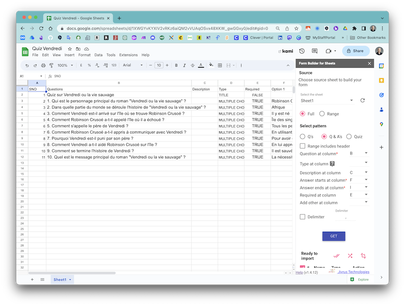 Créer un quiz avec l'extension Form Builder