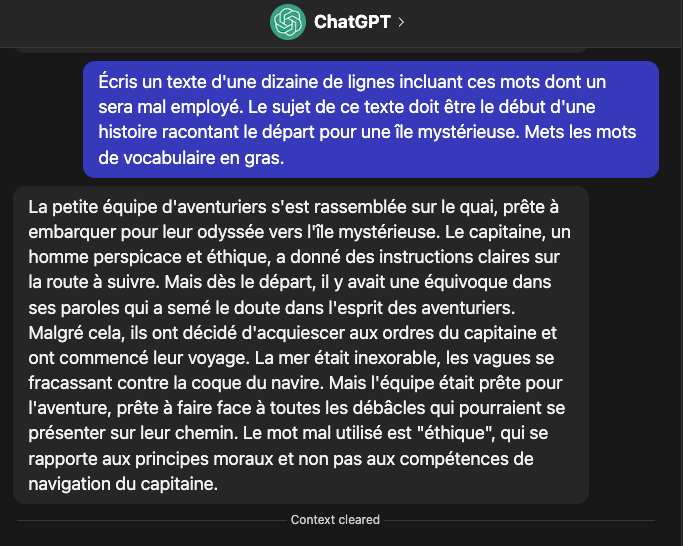 Retenir et comprendre le vocabulaire avec chatGPT