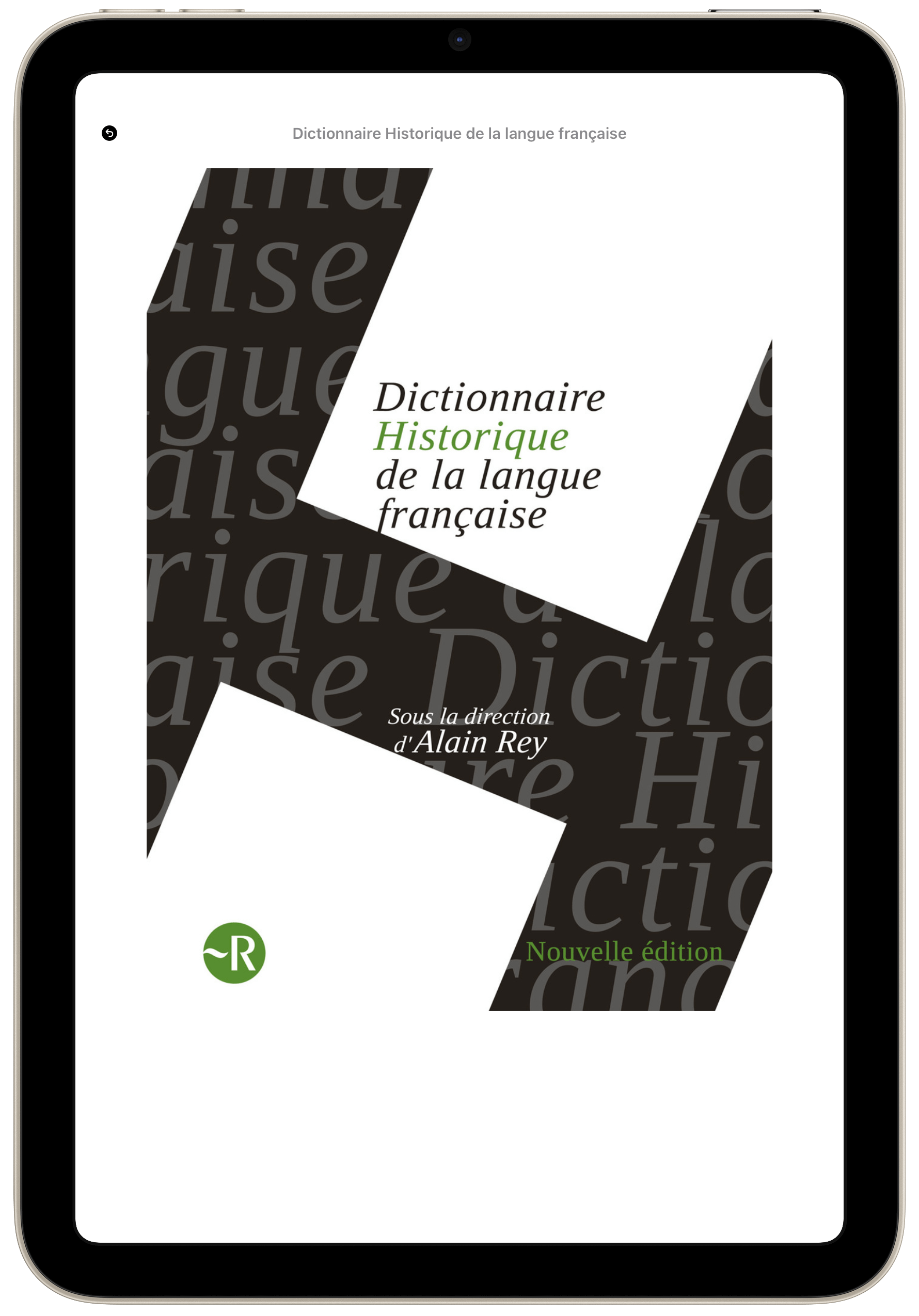 Le Robert historique de la langue française