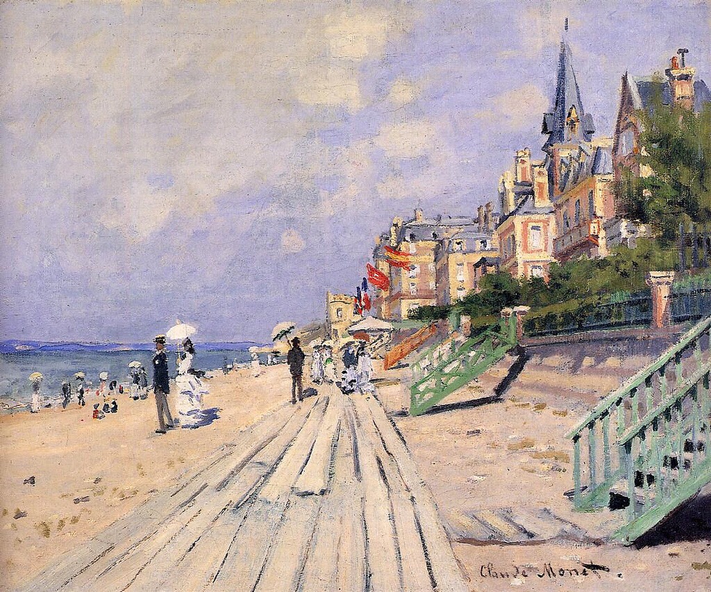 La plage à Trouville de Claude Monet (1870)